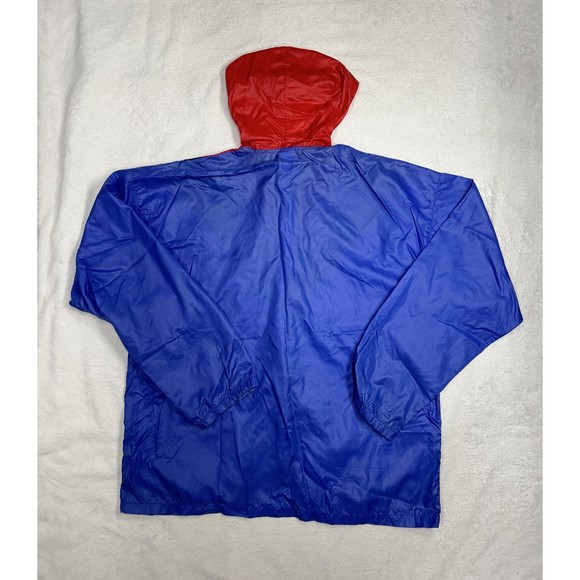 Vintage 80s Levis Anorak Windbreaker Jacket Windrunner V-Front Hooded Size Large - Picture 7 of 8